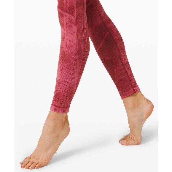 Lululemon Ebb to Street Tight *Wash In Stone Wash Chianti Size 10 - Picture 3 of 10